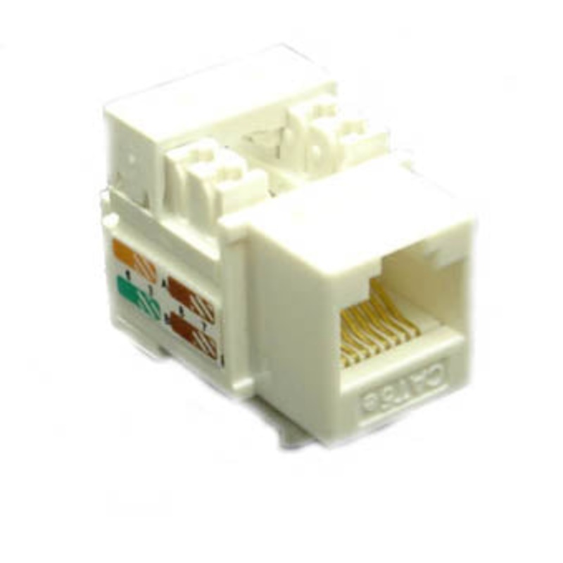 278-2024 - KEYSTONE JACK CAT5E WHT 110 WITH PLASTIC PUNCH DOWN TOOL