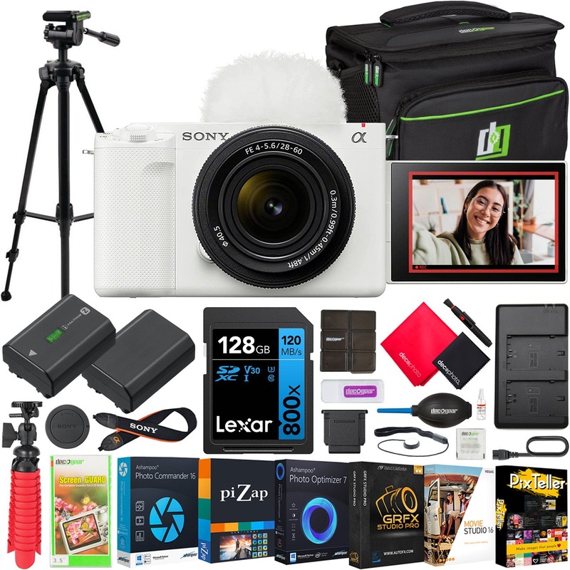 Sony ZV-E1 Full Frame Mirrorless Vlog Camera White + 28-60mm Lens +Accessories Bundle