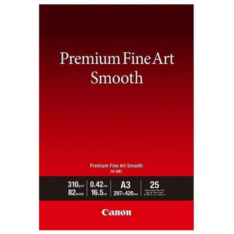 Canon FASM2A3 25 Sheets, Premium Fine Art Smooth FA-SM2 A3 Size