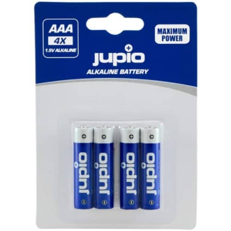 Jupio Alkaline AAA Batteries LR3, 4 Pack