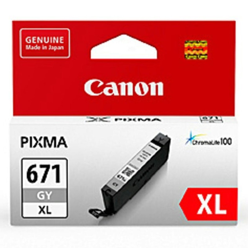 Canon CLI671XLGY Ink Cartridge High Yield 3350 Pages - Grey