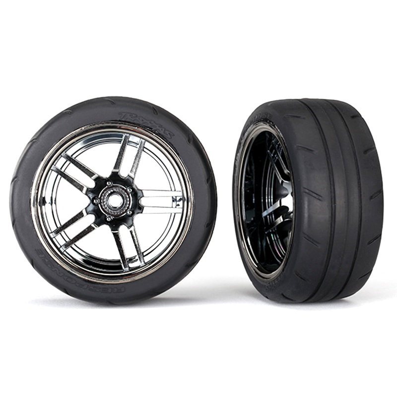 Tires & Wheels, Glued 1.9" Chrome (extra wide,rear) (2)