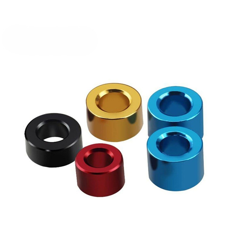 10pc M2x6 Smooth No Thread Spacer Coloured Aluminium Pack Red