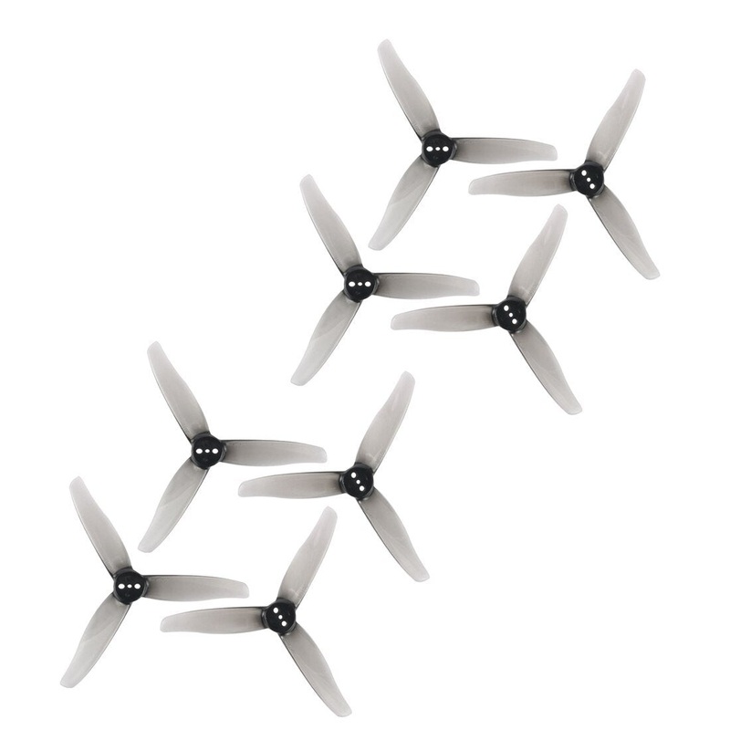 4 pairs Gemfan 3016 Propeller with 1.5m/2mm Mounting Hole 3 inch 3-Paddle CW CCW PC Props For FPV Racing Drone 1.5mm Grey