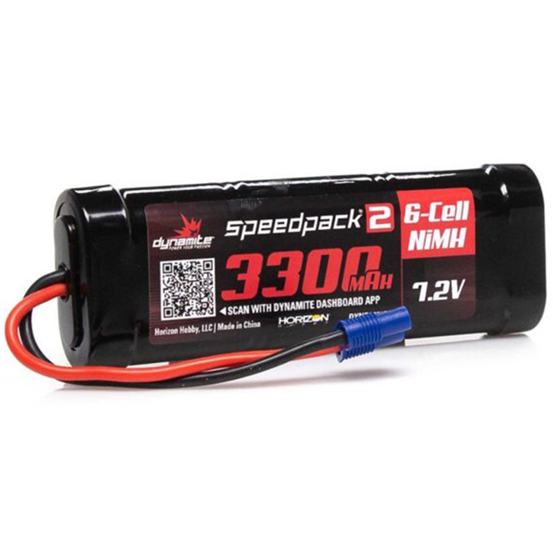 6 Cell 3300mAh 7.2V NiMH Flat: EC3