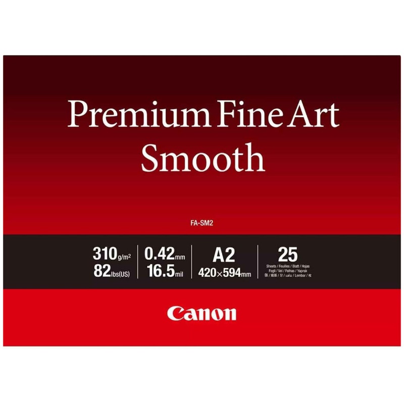 Canon FASM2A2 Premium Fine Art Smooth Paper, A2 Size (25 Sheets)