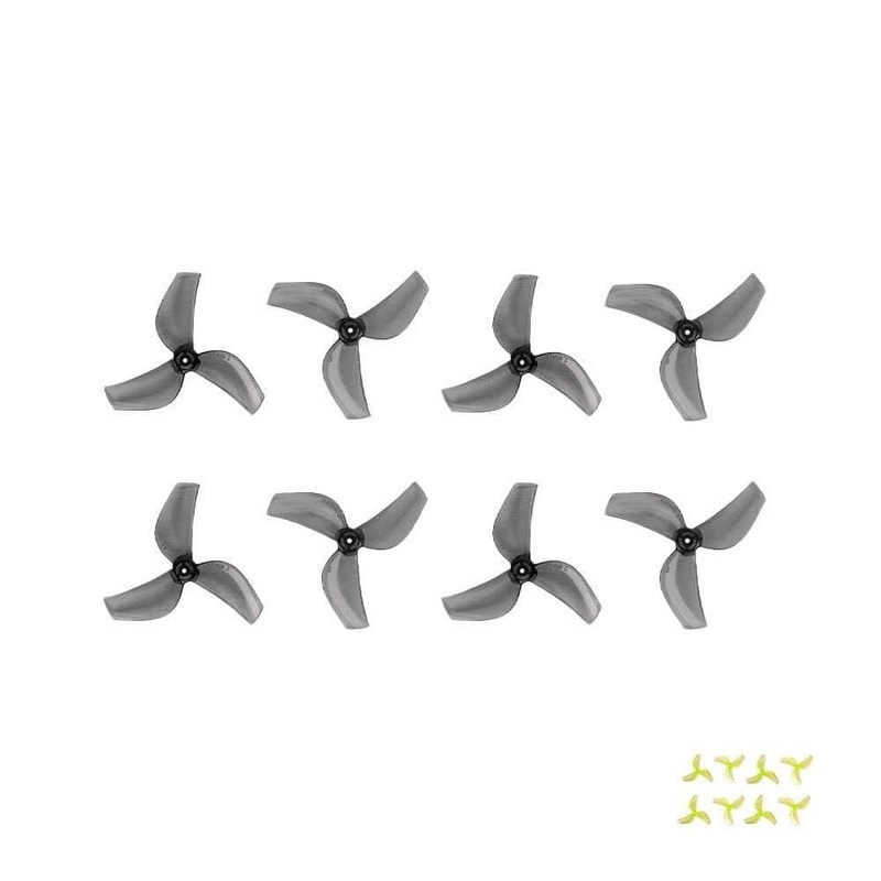 Gemfan 35MMS 3-Blade Propeller (Set of 8) - 1mm Shaft Clear Gray