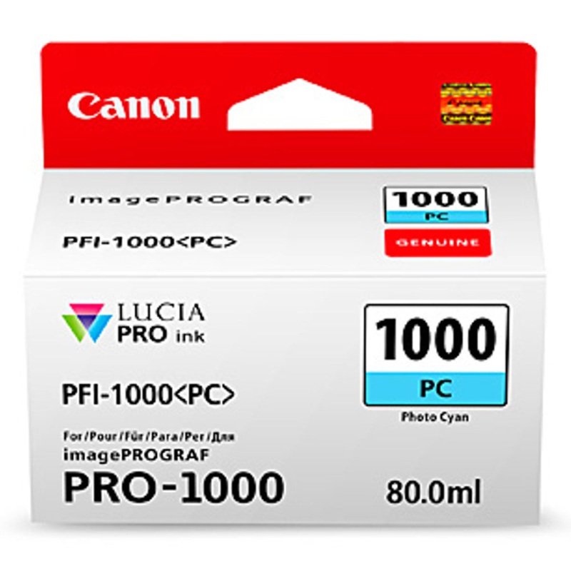 Canon PFI1000PC Photo High Yield Ink Cartridge - Cyan