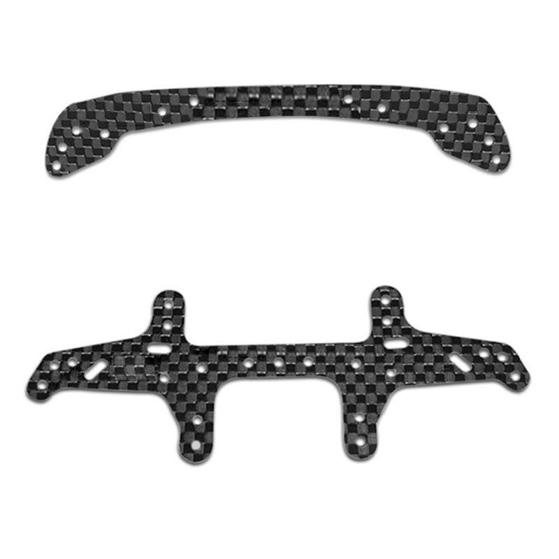 JMT 1.5mm Carbon Fiber Lettering Leading Rear Plate Front plate Parts for 2013 style RC MINI 4WD Tamiya Car Crawlers