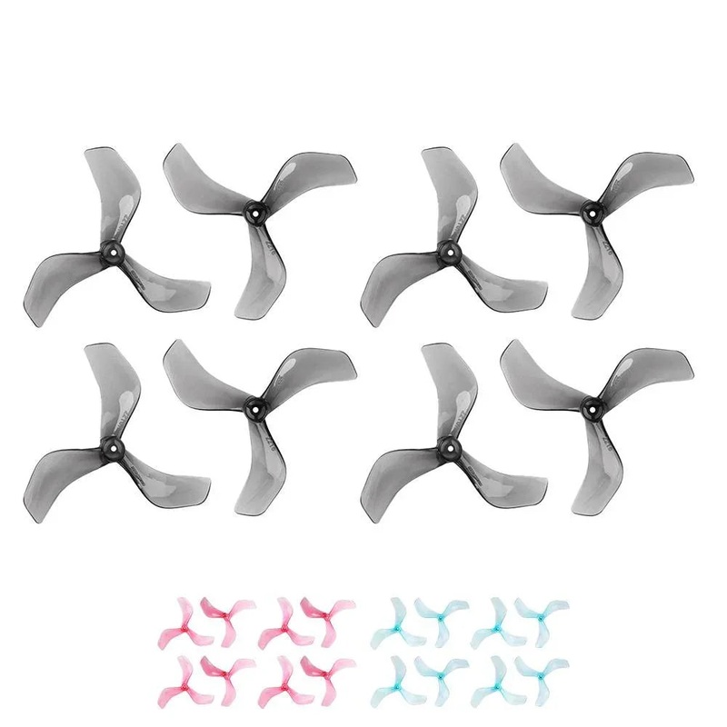 Gemfan 2216 3-Blade Propeller (Set of 8) - 1.5mm Clear Blue