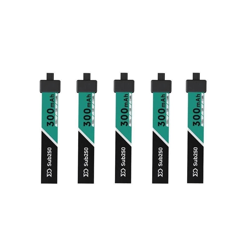 Sub250 1S 300mAh 75C Micro Battery 5PK - A30