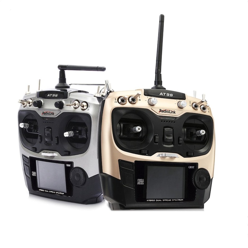 Radiolink AT9S PRO 2.4G 12 CH Remote control RC Transmitter with R9DS Receiver For FPV DIY RC Drone Quadcopter Airplane gold
