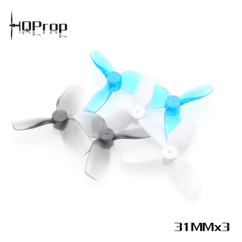 HQ Micro Tiny Whoop Props 31mmx3 3 blade (1mm shaft) (2CW+2CCW) Blue