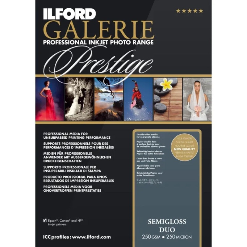 Ilford Galerie Semi Gloss Duo 250gsm (A3, 25 Sheets)