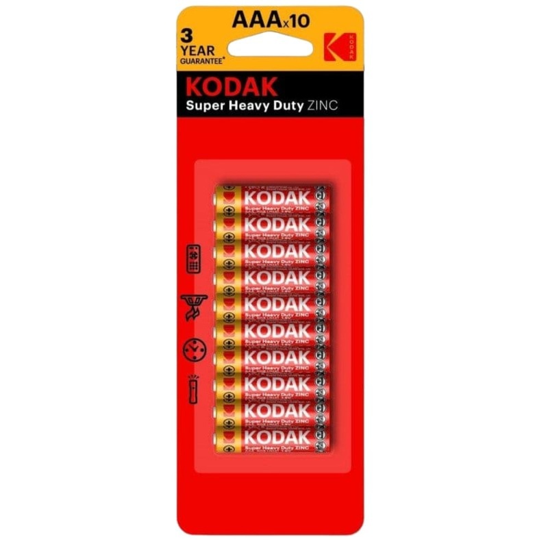 Kodak Batteries Super Heavy Duty Zinc AAA 10 Pack