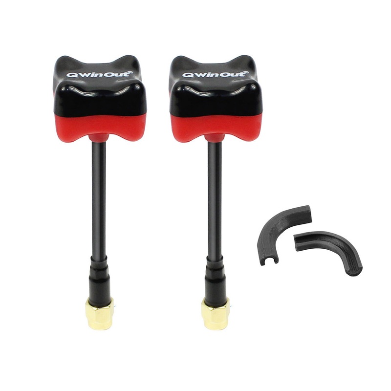QWinOut 5.8GHz Circular Polarized Triumph FPV Antenna SMA RP-SMA 85mm with Antenna Protective Cover 4MM for FPV Racing Quadcopter Video Glasses Goggles