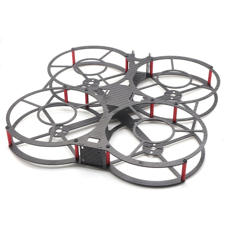 QWinOut For DIY FPV Racing Drone Carbon Fiber Frame 135MM / 200MM FPV Frame Kit with Protective Ring Quadcopter Rack Carbon Fiber CF 135MM
