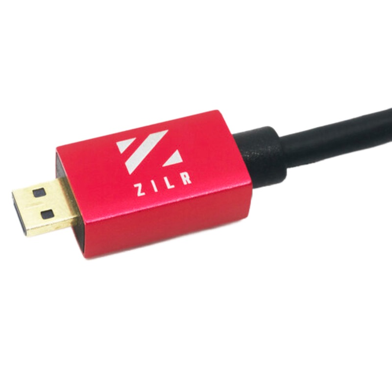 ZILR HyperThin Ultra High-Speed Micro-HDMI to HDMI Cable with Ethernet (17.7")