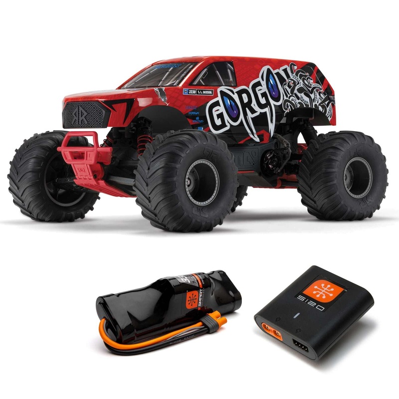 1/10 GORGON 4X2 Monster Truck (Includes battery & charger): Red: ARA3230ST2