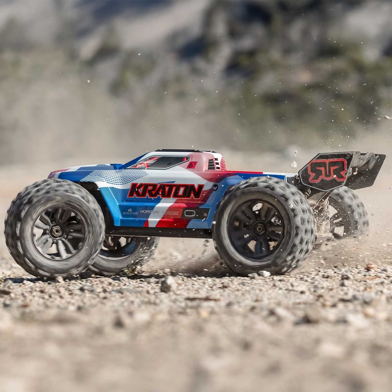 1/8 Kraton 6S, 4WD, BLX (Requires battery & charger): (Blue/Red): ARA8608V6T4