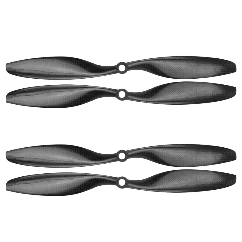 QWinOut 2 Pairs 10x4.5 10x4.7 3K Carbon Fiber Propellers CW CCW 1045 1047 Props for F450 F550 DIY Quadcopter Hexacopter UFO 920kv Motor 1045