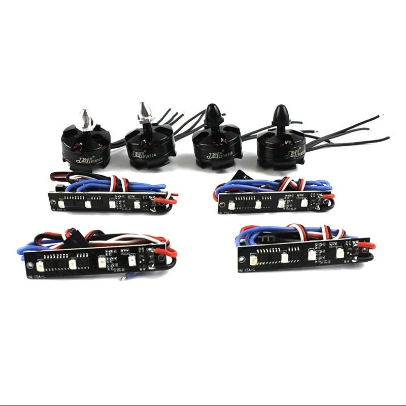 JMT 2pc CW+ 2pcs CCW 2204 2300KV Brushless Motor + 4x BLheli REV11.2 LED ESC for DIY 210 250 270 Quadcopter Mini Drone