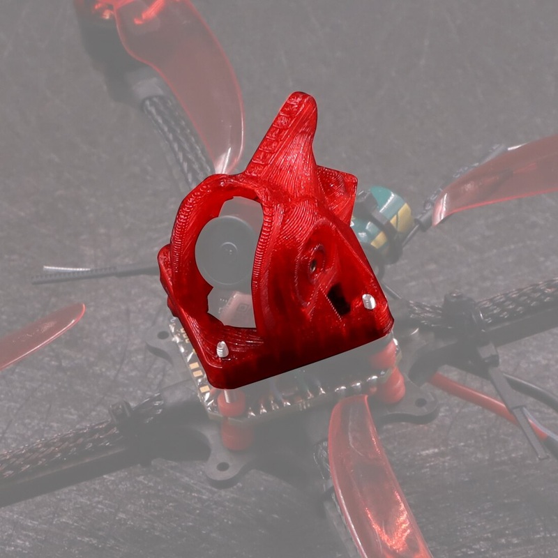 QWinOut 3D Printed TPU Material 14mm Camera Canopy for 3.5-inch FPV Toothpicks Racing Drone RC Quadcopter Accessories DIY Parts Type B Red