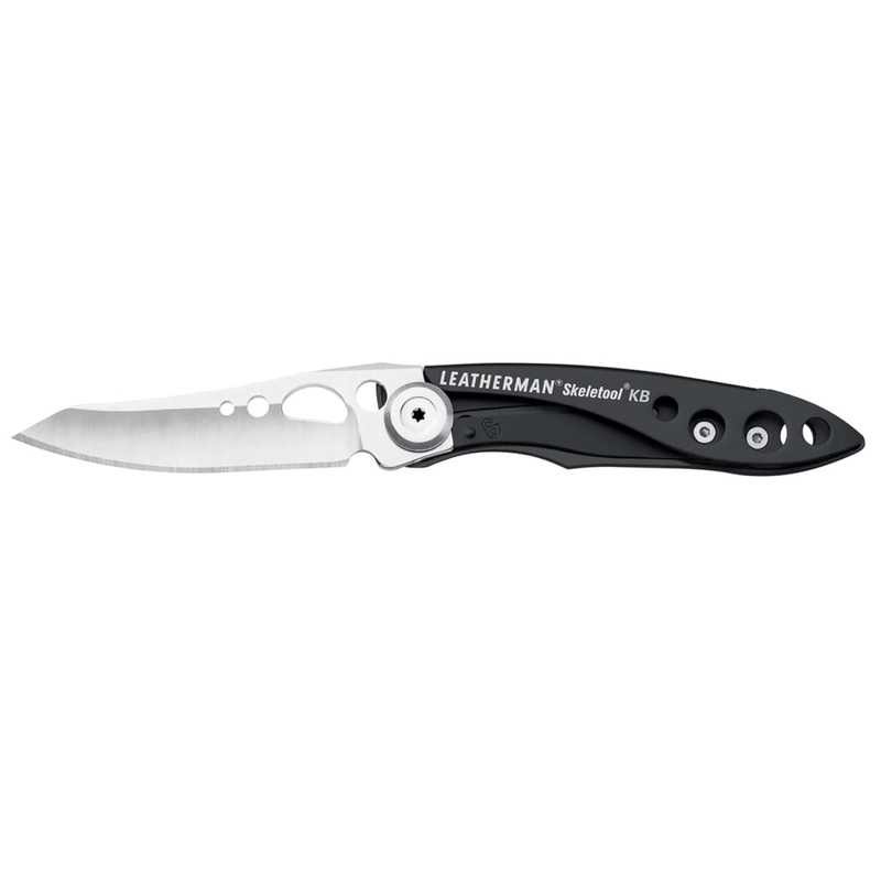 Leatherman Skeletool KB Folding Pocket Knife with Clip 420HC S/S Blade Black