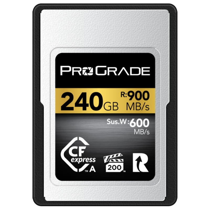 ProGrade Digital Gold 240GB CFexpress 2.0 Type A 900MB/s Memory Card