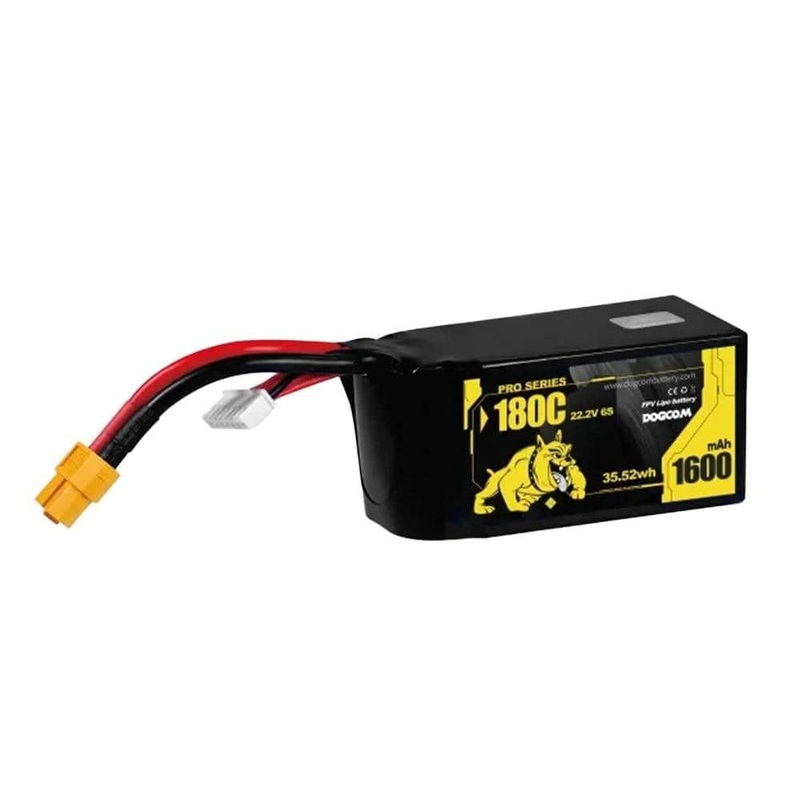 DOGCOM 1600mAh 6S 22.2V 180C LiPo Battery - XT60