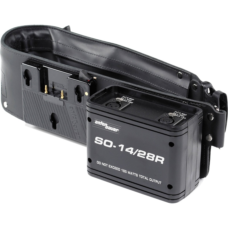 Anton Bauer Belt Battery SO-14/28R Dual voltage snap-on holds 2x Gold Mount batteries