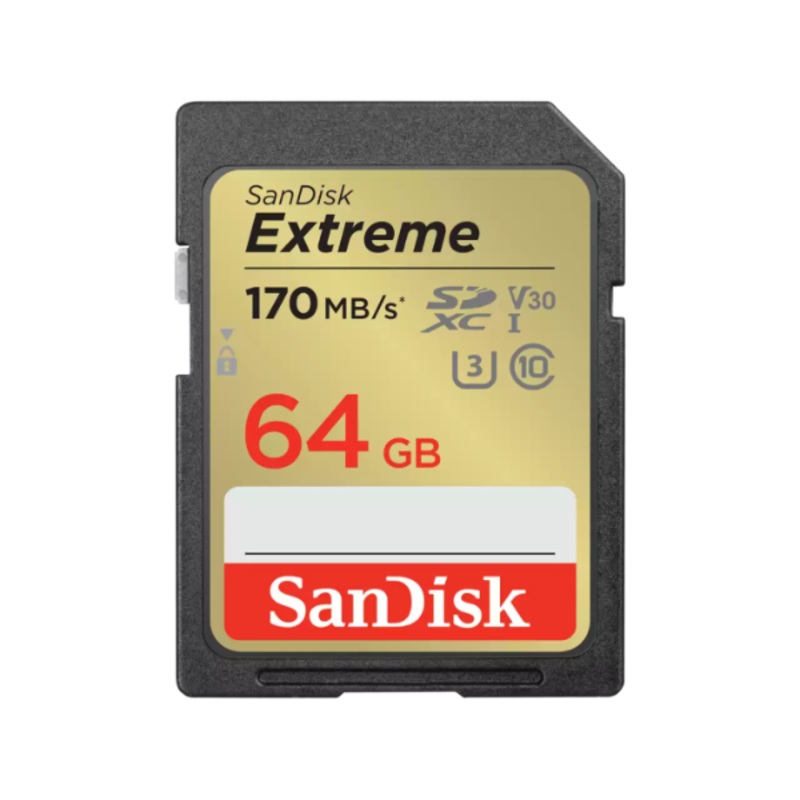 SanDisk Extreme 64GB SDXC UHS-I 170MB/s Memory Card - V30