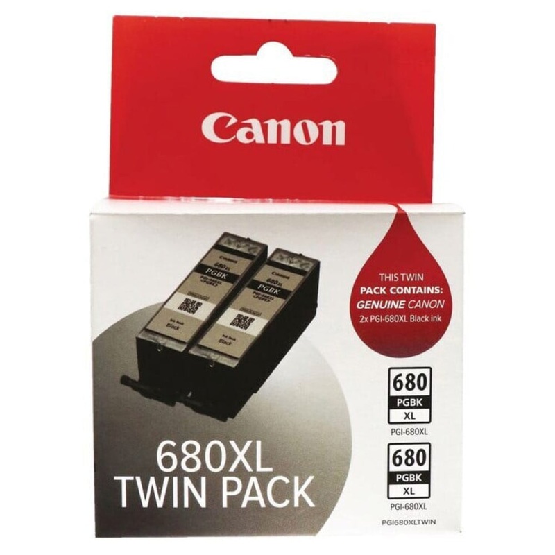 Canon PGI680XLTWIN Genuine Black Ink Cartridges
