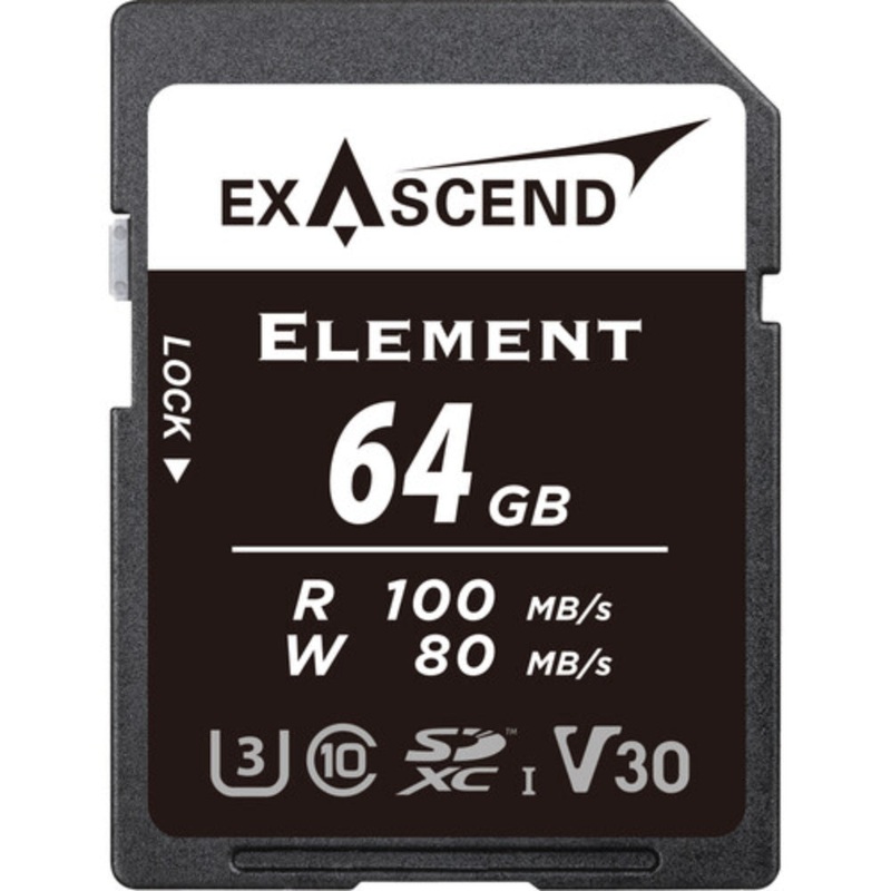 Exascend Element SDXC 100MB/s UHS-I Memory Card - V30