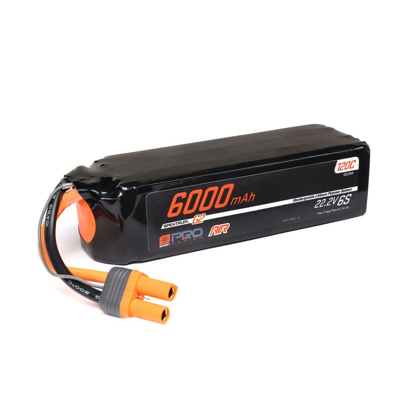 6 Cell 6000mAh 22.2V 120C Smart Pro Series G2 LiPo: IC5