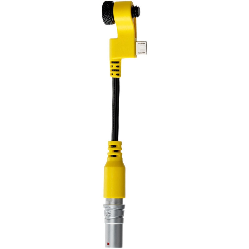 SmallHD Locking Male Micro-USB to Locking Female 5-Pin LEMO-Type Adapter Cable (3.3")