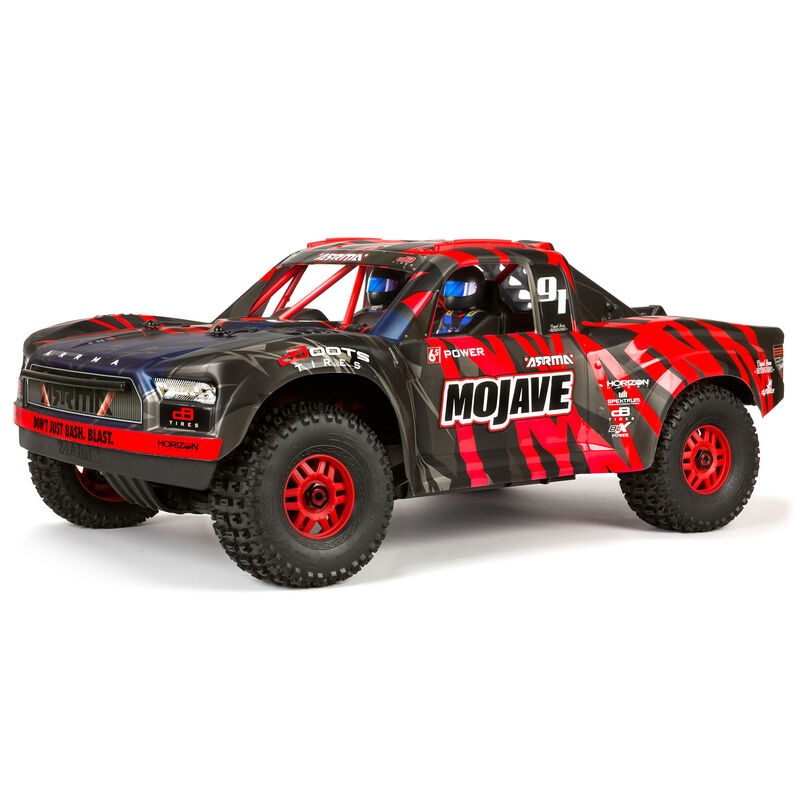 1/7 Mojave 6S, 4WD, BLX (Requires battery & charger): Red/Black; ARA7604V2T2