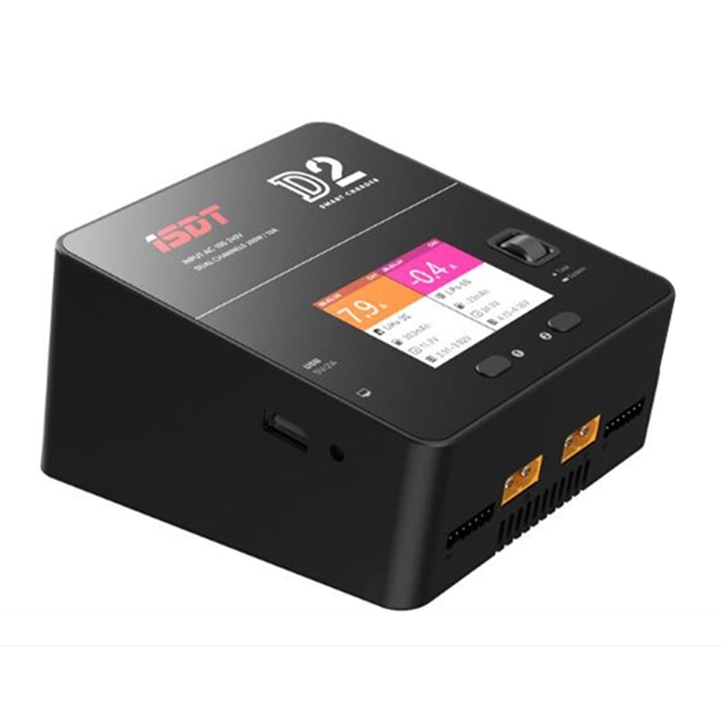iSDT D2 200W 20A AC Dual Channel Output Smart Battery Balance Lipo Charger For RC Multicopter Models Li-po Battery