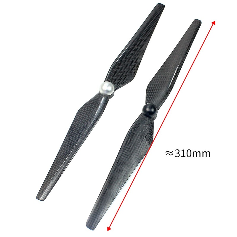 JMT 1 Pair 12x4.2 1242 Self-locking CW CCW Carbon Fiber Propellers Prop for DJI E600 MultiRotor RC Quadcopter