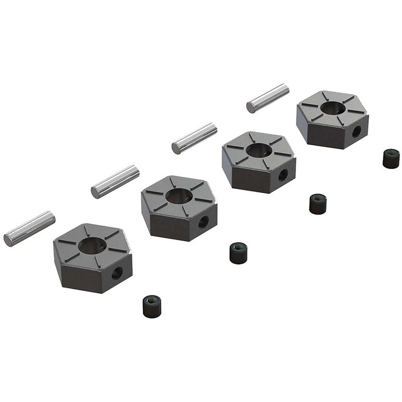 Wheel Hex Metal 12mm (4): ARAC9473