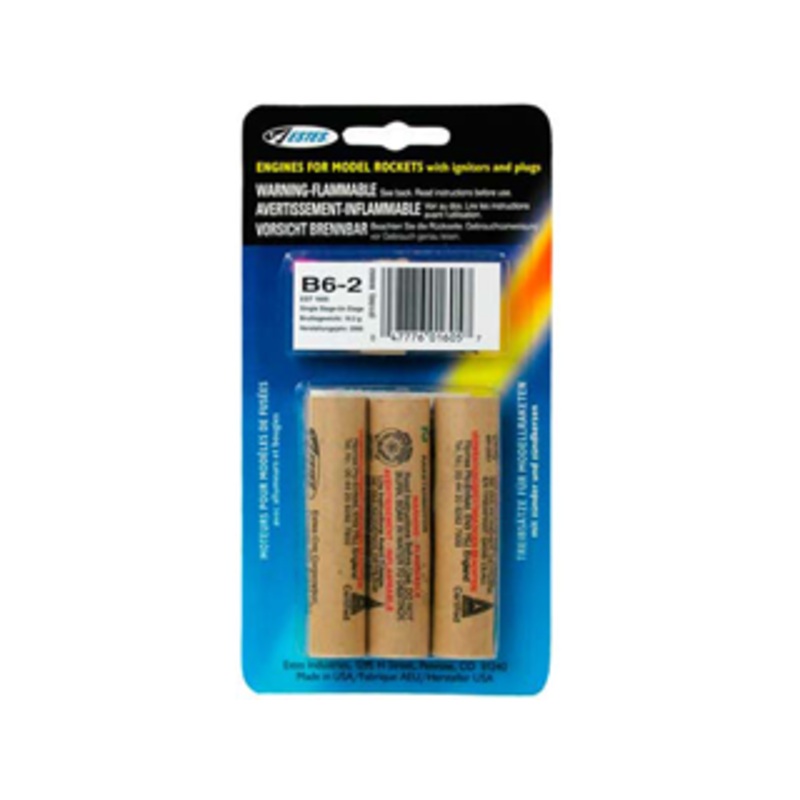 B6-2 Model Rocket Engines (3pk)