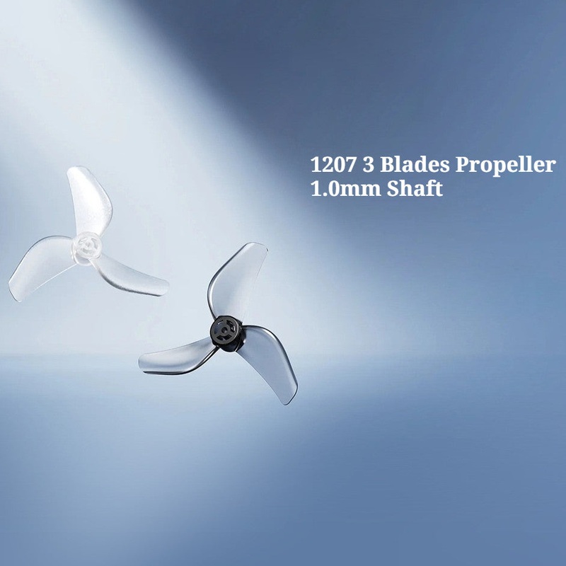 BETAFPV 8PCS / 12PCS CW+CCW 1207 3-Blade PC Propeller 1mm Shaft For Air65 II Toy Airplane For (2026) 0802 / 0702 Brusheless Motor 8PCS Transparent