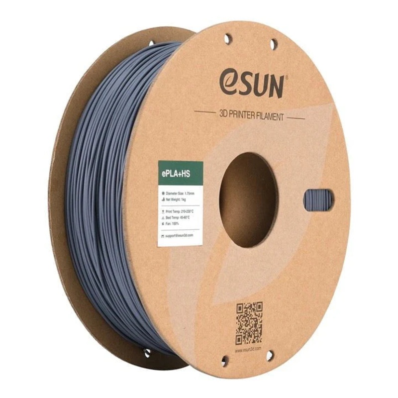 eSUN PLA+ HS High Speed 3D Print Filament 1.75mm 1KG (Grey) Grey