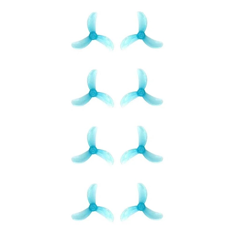 Gemfan 40mm 1608 3-Blade Propeller (Set of 8) - 1.2mm - Clear Blue