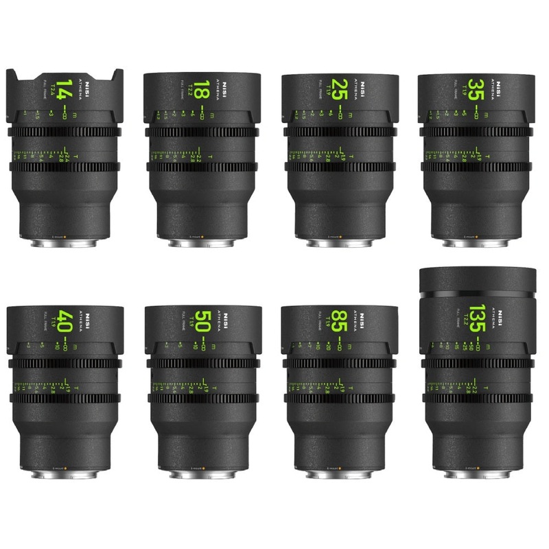 NiSi ATHENA PRIME Full Frame Cinema 8 Lens Master Kit (E Mount, No Drop In Filter)