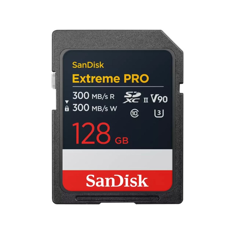 SanDisk Extreme Pro 128GB SDXC 300MB/s UHS-II Memory Card - V90