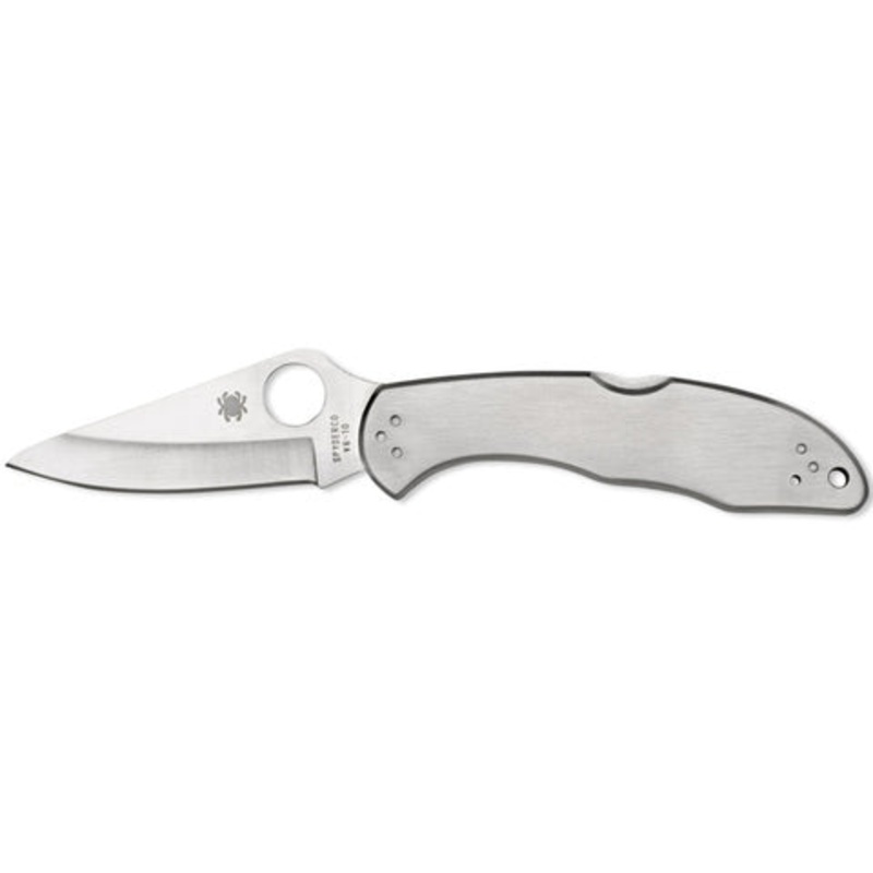 Spyderco Delica 4 Stainless - Plain Blade