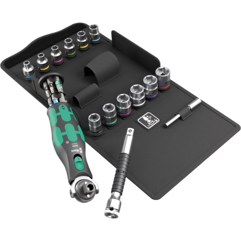 Wera 8009 Zyklop Pocket Ratchet Set 3 27 Peice 004284