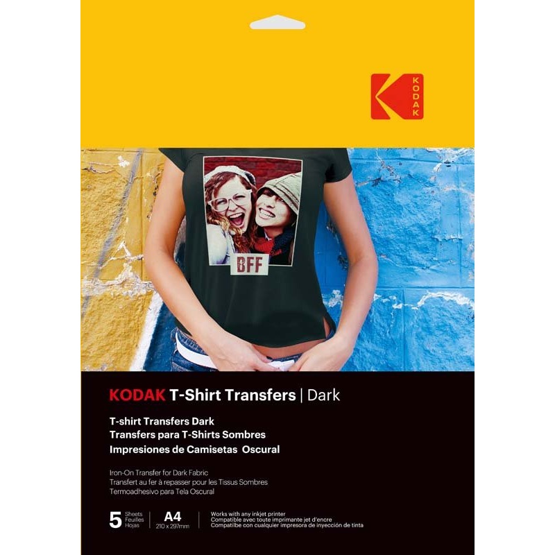 Kodak T-Shirt Transfers Dark A4 5 Sheets