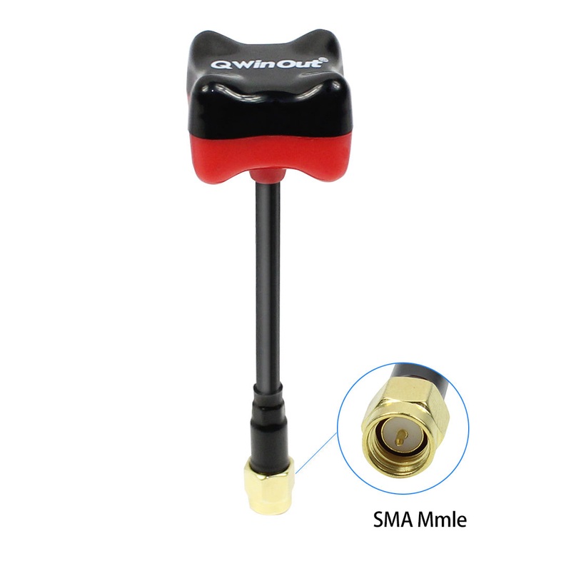 QWinOut 5.8GHz Circular Polarized Triumph FPV Antenna SMA RP-SMA 85mm for FPV Racing Quadcopter Video Glasses Goggles